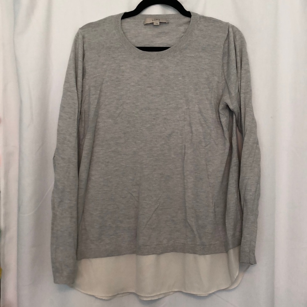 LOFT mixed media sweater